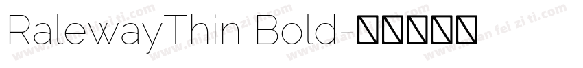 RalewayThin Bold字体转换